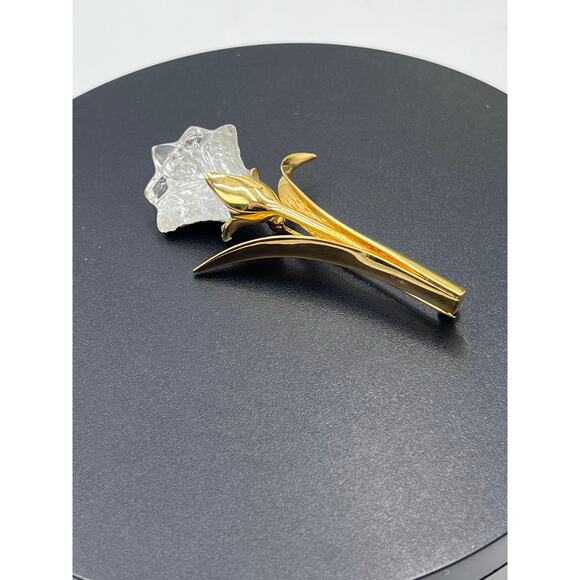 Swarovski Vintage Crystal Cala Lilly Tulip Flower Brooch Memories Collection - Picture 7 of 15